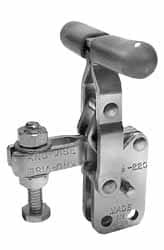 Knu-Vise 200 Lb Holding Capacity, Vertical Handle, Manual Hold Down Toggle Clamp 64° Handle Movement, 110° Bar Opening, U-Bar, Straight Base, Carbon Steel TS-220 - 71826903