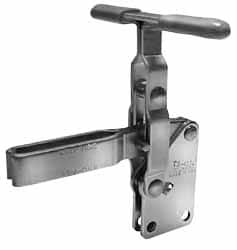 Knu-Vise 600 Lb Holding Capacity, Vertical Handle, Manual Hold Down Toggle Clamp 57° Handle Movement, 106° Bar Opening, U-Bar, Straight Base, Carbon Steel TS-600 - 71826929