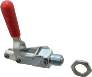 Destaco 700 Lb Load Capacity, Mounting Plate Base, Carbon Steel, Standard Straight Line Action Clamp 0.62" Plunger Diam, Straight Handle 624 - 06966253
