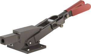 Destaco 5,800.07 Lb Load Capacity, Flanged Base, Carbon Steel, Standard Straight Line Action Clamp 4 Mounting Holes, 0.41" Mounting Hole Diam, 0.41" Plunger Diam, Straight Handle 5150-R - 44004190
