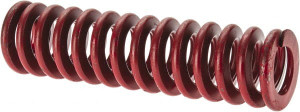Associated Spring Raymond 1-1/2" Hole Diam, 3/4" Rod Diam, 5-1/2" Free Length, Red Die Spring 700 Lb Max Deflection, 2.04" Max Deflection, Medium Heavy Duty, Chromium Alloy Steel 104-722 - 07662091
