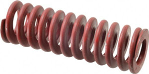 Associated Spring Raymond 2" Hole Diam, 1" Rod Diam, 6" Free Length, Red Die Spring 1047.8 Lb Max Deflection, 2.22" Max Deflection, Medium Heavy Duty, Chromium Alloy Steel 104-824 - 07662224