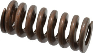 Associated Spring Raymond 1-1/2" Hole Diam, 3/4" Rod Diam, 3-1/2" Free Length, Gold Die Spring 1117.2 Lb Max Deflection, 1.05" Max Deflection, Heavy Duty, Chromium Alloy Steel 105-714 - 07663024