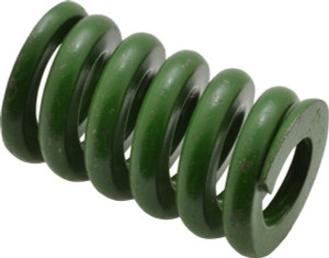 Associated Spring Raymond 1-1/4" Hole Diam, 5/8" Rod Diam, 2" Free Length, Green Die Spring 960 Lb Max Deflection, 0.5" Max Deflection, Extra Heavy Duty, Chromium Alloy Steel 106-608 - 07663750