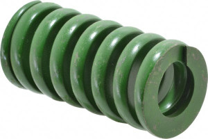 Associated Spring Raymond 2" Hole Diam, 1" Rod Diam, 4" Free Length, Green Die Spring 2200 Lb Max Deflection, 1" Max Deflection, Extra Heavy Duty, Chromium Alloy Steel 106-816 - 07664006