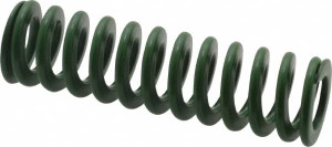 Associated Spring Raymond 12.5mm Hole Diam, 6.3mm Rod Diam, 1-3/4" Free Length, Green Die Spring 217.8 N Max Deflection, 18mm Max Deflection, Light Duty, Chromium Alloy Steel 203-207 - 67898403