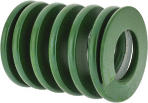 Associated Spring Raymond 50mm Hole Diam, 25mm Rod Diam, 2-1/2" Free Length, Green Die Spring 3900 N Max Deflection, 25mm Max Deflection, Light Duty, Chromium Alloy Steel 203-810 - 67899146