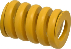 Associated Spring Raymond 50mm Hole Diam, 25mm Rod Diam, 3-1/2" Free Length, Yellow Die Spring 10868 N Max Deflection, 19mm Max Deflection, Extra Strong, Chromium Alloy Steel 206-812 - 67902239