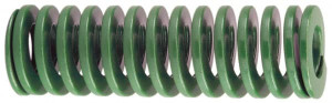 Danly 2" Hole Diam, 1" Rod Diam, 5" Free Length, Green Die Spring 40 Lb Max Deflection, 2" Max Deflection, Light Duty, Chromium Vanadium Steel 9-3220-11 - 76011469