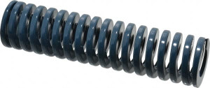 Danly 1-1/2" Hole Diam, 3/4" Rod Diam, 6" Free Length, Blue Die Spring 27.9 Lb Max Deflection, 2.24" Max Deflection, Medium Duty, Chromium Vanadium Steel 9-2424-21 - 76013291