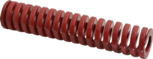 Danly 1-1/4" Hole Diam, 5/8" Rod Diam, 6" Free Length, Red Die Spring 44.9 Lb Max Deflection, 1.8" Max Deflection, Heavy Duty, Chromium Vanadium Steel 9-2024-26 - 76015114