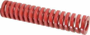 Danly 1-1/2" Hole Diam, 3/4" Rod Diam, 7" Free Length, Red Die Spring 50.3 Lb Max Deflection, 2.1" Max Deflection, Heavy Duty, Chromium Vanadium Steel 9-2428-26 - 76015304
