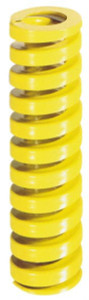Danly 1/2" Hole Diam, 9/32" Rod Diam, 3-1/2" Free Length, Yellow Die Spring 8.6 Lb Max Deflection, 0.88" Max Deflection, Extra Heavy Duty, Chromium Vanadium Steel 9-0814-36 - 76016286