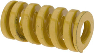 Danly 3/4" Hole Diam, 3/8" Rod Diam, 1-1/2" Free Length, Yellow Die Spring 111 Lb Max Deflection, 0.37" Max Deflection, Extra Heavy Duty, Chromium Vanadium Steel 9-1206-36 - 76016633