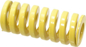 Danly 1-1/4" Hole Diam, 5/8" Rod Diam, 3" Free Length, Yellow Die Spring 123 Lb Max Deflection, 0.75" Max Deflection, Extra Heavy Duty, Chromium Vanadium Steel 9-2012-36 - 76017052