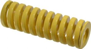 Danly 2" Hole Diam, 1" Rod Diam, 6" Free Length, Yellow Die Spring 145 Lb Max Deflection, 1.5" Max Deflection, Extra Heavy Duty, Chromium Vanadium Steel 9-3224-36 - 76017482