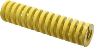Danly 2" Hole Diam, 1" Rod Diam, 8" Free Length, Yellow Die Spring 106 Lb Max Deflection, 2" Max Deflection, Extra Heavy Duty, Chromium Vanadium Steel 9-3232-36 - 76017508