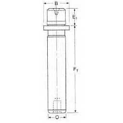 Danly 1-1/4" Diam x 5-7/16" Long Demountable Ball Bearing Guide Post 5/16-18, 1-9/16" Collar OD, 1-3/16" Above Collar, Hardened Steel 5-1017-826 - 09411190