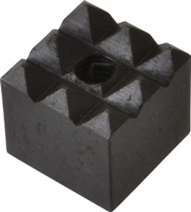 Fairlane 1/2" Square, 10-32 Thread, 1/2" High, Coarse Tooth Grade, Diamond Serration, High Speed Steel, Square Positioning Gripper 0.03 x 45A° Chamfer, Black Oxide Finish HS-965 - 09713371
