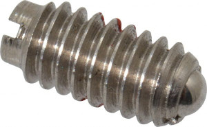 Gibraltar 8-32, 0.093" Ball Diam, 11/32" Body Length, 0.025" Max Ball Reach, Threaded Ball Plunger Stainless Steel Body, Stainless Steel Ball, 0.5 Lb Initial End Force, 1.25 Lb Final End Force, Locking Element 10100-G - 85508521