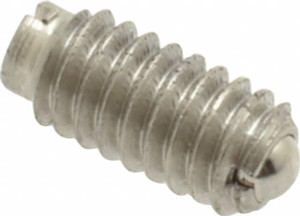 Vlier 8-32, 0.094" Ball Diam, 0.344" Body Length, 0.025" Max Ball Reach, Threaded Ball Plunger Stainless Steel Body, Stainless Steel Ball, 0.5 Lb Initial End Force, 1.25 Lb Final End Force SSB50A - 62121470