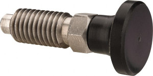 Gibraltar M10x1.5, 20mm Thread Length, 0.236" Max Plunger Diam, 0.22 Lb Init to 2.02 Lb Final End Force, Knob Handle Plunger Delrin Knob, 0.98" Body Length, 0.79" Length Under Head/Shoulder, 0.196" Plunger Projection MSDKN38-PT-G - 40074502