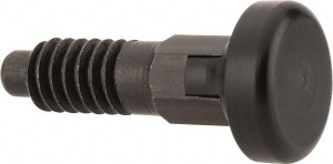 Vlier M12x1.75, 25mm Thread Length, 0.314" Max Plunger Diam, 0.56 Lb Init to 1.8 Lb Final End Force, Locking Knob Handle Plunger Delrin Knob, 1.2" Body Length, 0.98" Length Under Head/Shoulder, 0.236" Plunger Projection SMPRTL12 - 03680485