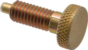 Vlier 3/8-16, 3/4" Thread Length, 0.185 to 0.186" Max Plunger Diam, 0.5 Lb Init to 3 Lb Final End Force, Locking Knob Handle Plunger Knurled Knob, 0.97" Length Under Head/Shoulder, 0.22" Plunger Projection SLF375 - 62124185