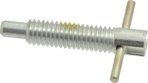 Vlier 3/8-16 Thread, 2" Body Length, 3/8" Plunger Projection, 0.233" Plunger Diam, Steel, Locking T Handle Plunger 1.2" Thread Length, 1-1/2" Handle Length, 1.68" Plunger Length, 2 Lb Initial End Force, 4 Lb Final End Force FRT375P - 62124318