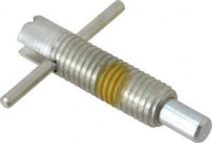 Vlier 5/8-11 Thread, 2-1/2" Body Length, 5/8" Plunger Projection, 3/8" Plunger Diam, Steel, Locking T Handle Plunger 1.7" Thread Length, 2-1/2" Handle Length, 2.38" Plunger Length, 2-1/2 Lb Initial End Force, 5 Lb Final End Force FRT625P - 62124359