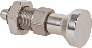 Gibraltar M20x1.5, 25mm Thread Length, 10mm Plunger Diam, Lockout Knob Handle Indexing Plunger Plunger Style B, 28mm Body Length, 83mm OAL, Stainless Steel IPG-103ss-G - 80725542