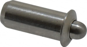 Vlier 0.441" Body Len x 3/16" Body Diam, 0.121" Plunger Diam, 0.75 Lb Init to 2 Lb Final End Force, 0.441" Len Under Flange, Stainless Steel Press Fit Spring Plunger 1/4" Flange Diam, 0.044" Flange Thickness, 0.485" Plunger Len SPFP51 - 05137799
