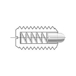 Vlier 5/8-11, 1-1/16" Thread Length, 0.215" Plunger Projection, Steel Threaded Spring Plunger 0.31" Max Plunger Diam, 1.062" Plunger Length, 2 Lb Init End Force, 8.5 Lb Final End Force NM63N - 62120613