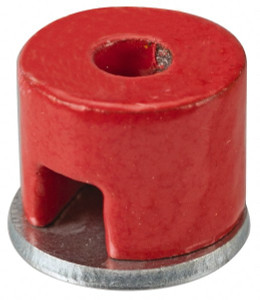 Eclipse Magnetics 1/2" Diam, 11/64" Hole Diam, 0.7 kg Max Pull Force Alnico Button Magnet 3/8" High, 9/32" Gap Width, Grade 5 Alnico E821 - 06573729