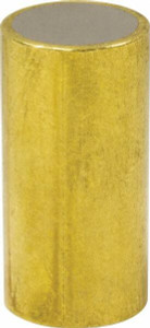 Mag-Mate 3/8" Diam x 3/4" High, 0.2 Lb Average & 0.4 Lb Max Pull Force, Brass Alnico Shielded Magnet 800°F Max Operating Temp, 0.032" Wall Thickness, Grade 5 Alnico ABS3775 - 83145896
