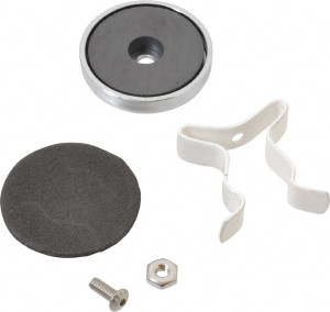 Mag-Mate 11 Lb Max Pull Force, 1-21/32" Overall Height, 1.41" Diam, Ceramic Cup Magnet Clamp Style, 3/4" Clamp Opening, Chrome Plated MX1500WP03 - 76627736