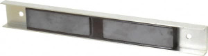 Eclipse Magnetics 30 Max Pull Force Lb, 12" Long x 1-1/2" Wide x 5/8" Thick, Rectangular Channel, Ceramic Fixture Magnet 212°F Max Operating Temp, 0.01" Mounting Hole Diam, Stainless Steel Housing E665/MSC - 64826175