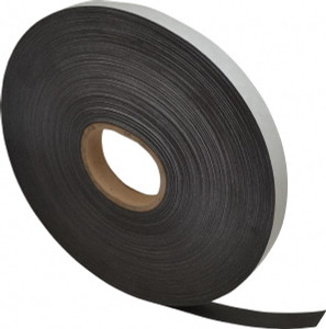 Mag-Mate 200 ft. Long x 1" Wide x 1/32" Thick Flexible Magnetic Strip 8 Lb Max Pull Force, 4 Linear Ft/Lb Magnetic Pull Force, Adhesive Back MRA030X0100X200 - 00265199