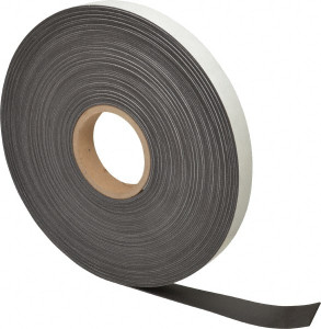 Mag-Mate 100 ft. Long x 1" Wide x 1/16" Thick Flexible Magnetic Strip 12 Lb Max Pull Force, 6 Linear Ft/Lb Magnetic Pull Force, Adhesive Back MRA060X0100X100 - 00265223