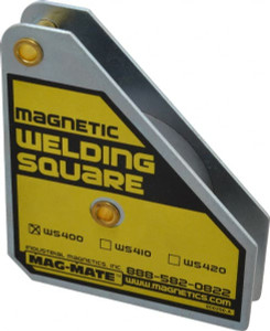 Mag-Mate 3-3/4" Wide x 3/4" Deep x 4-3/8" High, Rare Earth Magnetic Welding & Fabrication Square 75 Lb Average Pull Force WS400 - 06997514