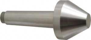 Riten 2-3/4" Head Diam, Hardened Tool Steel Bull Nose Point Solid Dead Center 4MT Morse Taper, 2-3/4" Point Diam, 1.508" Point Length, 2-15/16" OAL 66604 - 48571574