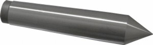 Value Collection 1.24" Head Diam, Steel Standard Point Solid Dead Center 4MT Morse Taper, 1.24" Point Diam, 6-5/16" OAL 3-555-020P - 00080044