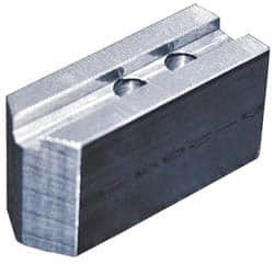 Abbott Workholding 6" & Up Chuck Capacity, 1.5mm x 60° Serrated Attachment, Square Soft Lathe Chuck Jaw 3 Jaws, Aluminum, 0.7874" Btw Mount Hole Ctrs, 3" Long x 1-1/4" Wide x 3" High, 0.4331" Groove, 0.3937" & 10mm Fastener HOW6A1 - 04230553