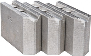 Abbott Workholding 10" & Up Chuck Capacity, 1.5mm x 60° Serrated Attachment, Square Soft Lathe Chuck Jaw 3 Jaws, Aluminum, 1.1811" Btw Mount Hole Ctrs, 4-1/2" Long x 1-1/2" Wide x 3" High, 0.6299" Groove, 0.4724" & 12mm Fastener KTT10A1 - 04230660