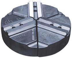 Abbott Workholding 6" & Up Chuck Capacity, 1.5mm x 60° Serrated Attachment, Round Soft Lathe Chuck Jaw 3 Jaws, Cast Iron, 0.7874" Btw Mount Hole Ctrs, 6" Wide x 4" High, 0.4724" Groove, 0.3937" & 10mm Fastener CIKTT6P1 - 04232013