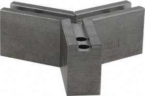 Abbott Workholding 1.5mm x 60° Serrated Attachment, Square Soft Lathe Chuck Jaw 3 Jaws, Steel, 0.7874" Btw Mount Hole Ctrs, 3" Long x 1-1/4" Wide x 2" High, 0.4724" Groove, 0.3937" & 10mm Fastener KTT6S1 - 59451427