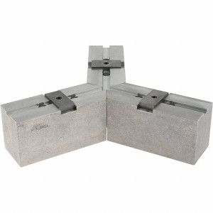 Abbott Workholding Tongue & Groove Attachment, Square Soft Lathe Chuck Jaw 3 Jaws, Aluminum, 2-1/8" Btw Mount Hole Ctrs, 6-1/2" Long x 2-1/2" Wide x 3" High, 0.4724" Groove, 0.4724" & 12mm Fastener MTG16MDA - 66152877