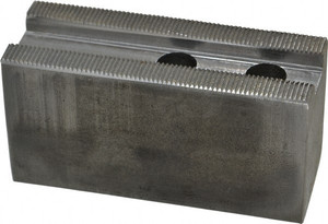 Atlas Workholding 1.5mm x 60° Serrated Attachment, Square Soft Lathe Chuck Jaw Steel, 1.18" Btw Mount Hole Ctrs, 4" Long x 1-1/2" Wide x 2" High, 0.63" Groove, M12mm Fastener 8140-26525 - 85028991