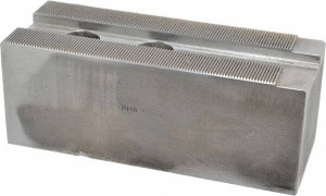 Atlas Workholding 1.5mm x 60° Serrated Attachment, Square Soft Lathe Chuck Jaw Steel, 1.69" Btw Mount Hole Ctrs, 6-1/2" Long x 2-1/2" Wide x 2-1/2" High, 0.866" Groove, M20mm Fastener 8140-40525 - 85029015