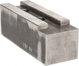 Atlas Workholding 1.5mm x 60° Serrated Attachment, Square Soft Lathe Chuck Jaw Steel, 2.362" Btw Mount Hole Ctrs, 7" Long x 2-1/2" Wide x 2-1/2" High, 0.984" Groove, M20mm Fastener 8140-50525 - 85029023
